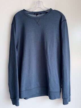 Robert Barakett Long Sleeve Crew Pullover Men's Large Blue